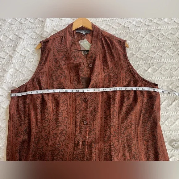 Lane Bryant Designs & Co. Light Brown Patterned Maxi Length Dress Size 24W - Picture 11 of 13